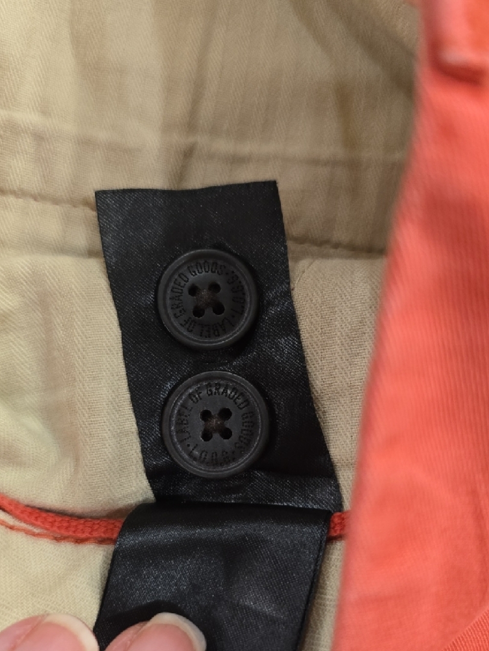 H&M L.O.G.O. Slim Fit Men's Chinos - Coral Red, Mens 34 - Picture 9 of 9